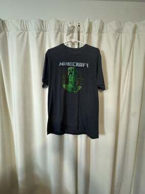 Jinx Mojang Minecraft Creeper Graphic T-Shirt Dark Gray